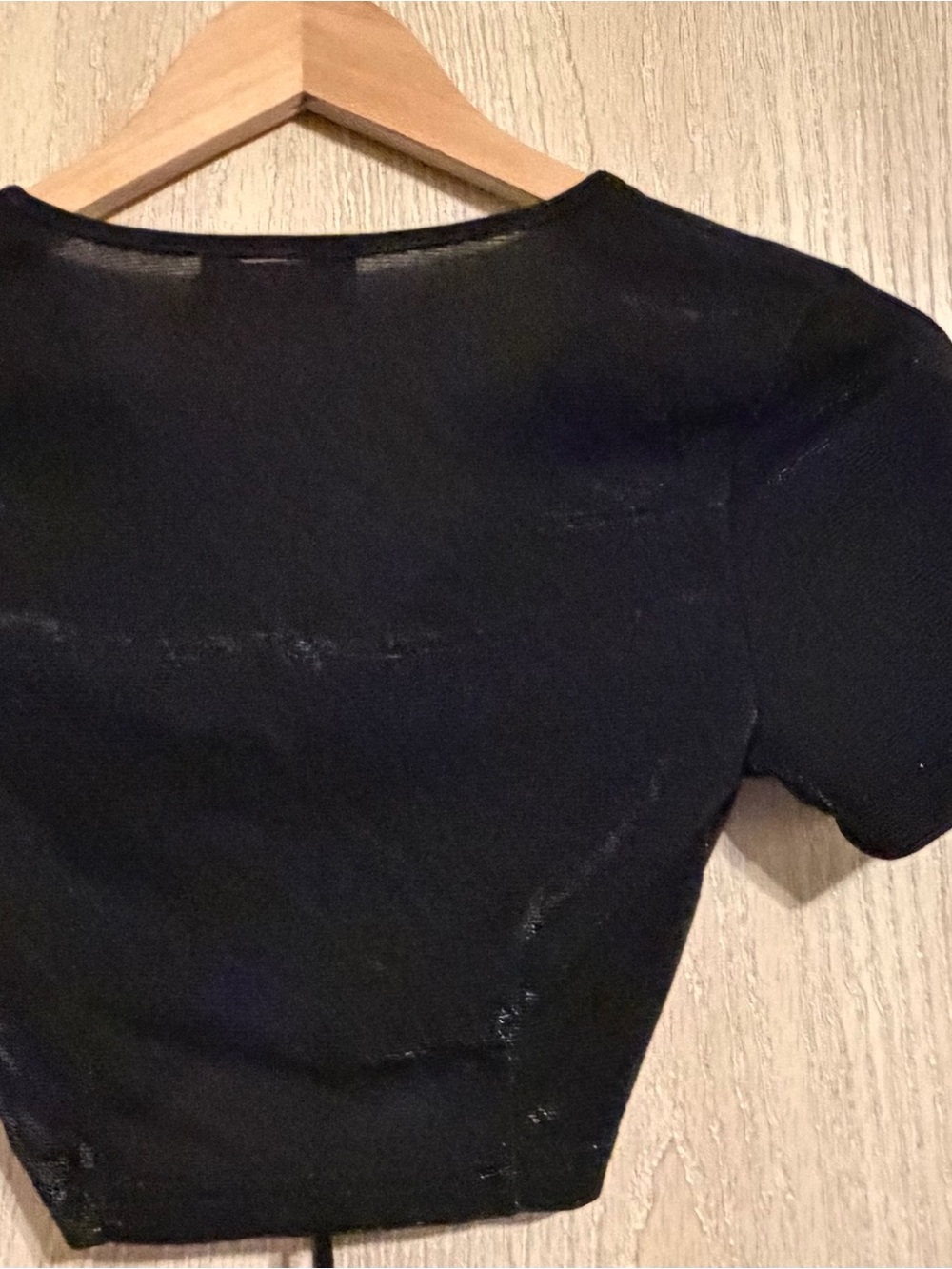 So Real Black Drawstring Ruched Crop Top - Picture 9 of 11